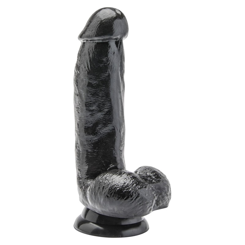 Dildo z jądrami przyssawka realistyczny penis 15cm